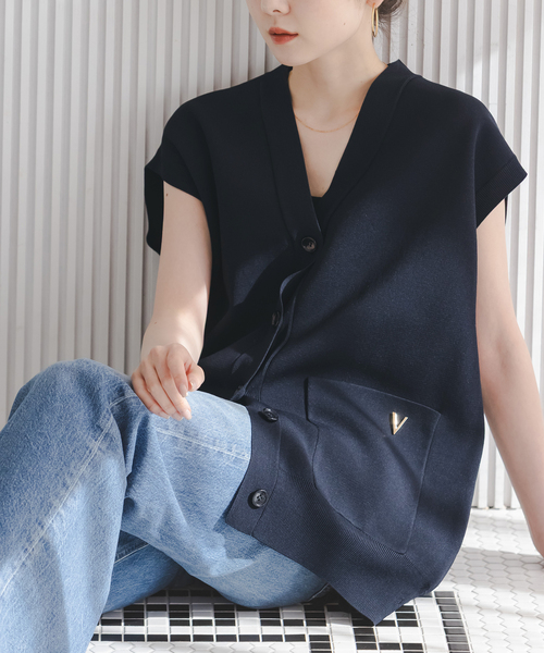 venit(ヴェニット)の「《WEB限定追加》venit/ヴェニット ベスト(ベスト・レディース・ホワイト/ネイビー・38)」の14枚目の写真