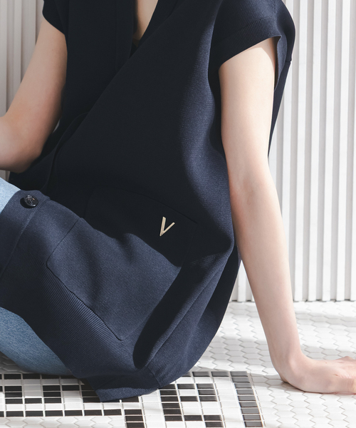 venit(ヴェニット)の「《WEB限定追加》venit/ヴェニット ベスト(ベスト・レディース・ホワイト/ネイビー・38)」の15枚目の写真