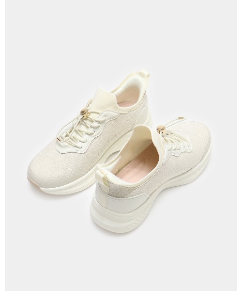 fitfit（フィットフィット）の「ハンズフリークッションソールスニーカー550（スニーカー・レディース・ホワイト/ブラック×ブラック/スモーキーグリーン系・22cm/25.5cm/25.0cm/24.5cm/24cm/23.5cm/23cm/22.5cm）」の5枚目の写真
