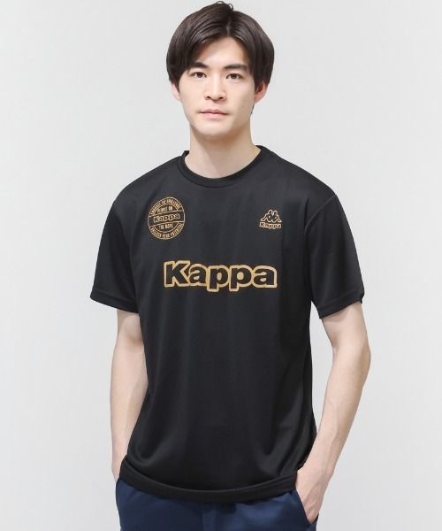 Kappa(カッパ)の「【別注】カッパ Kappa Kappaフロントプリント半袖Tシャツ 限定コラボ(Tシャツ/カットソー・メンズ・パープル/ブラック/グレー・M/L/LL)」の2枚目の写真