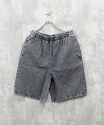 ケミカルウォッシュ デニム ハーフパンツ(826-02)