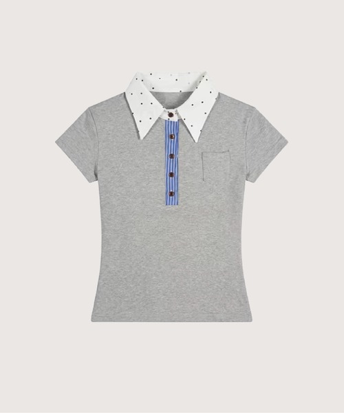 Preppy Dots Polo Shirt — поло с горошком в преппи-стиле