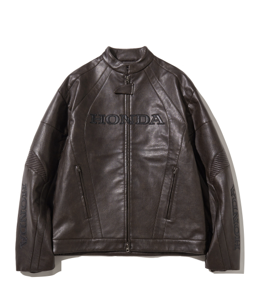 PHYPS MOTORCYCLE(フィップスモーターサイクル)の「Engineered Leather Original Motorcycle Jacket Brown(ライダースジャケット・レディース・その他・SMALL/MEDIUM/LARGE/X-LARGE)」の2枚目の写真