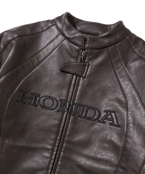 PHYPS MOTORCYCLE(フィップスモーターサイクル)の「Engineered Leather Original Motorcycle Jacket Brown(ライダースジャケット・レディース・その他・SMALL/MEDIUM/LARGE/X-LARGE)」の4枚目の写真