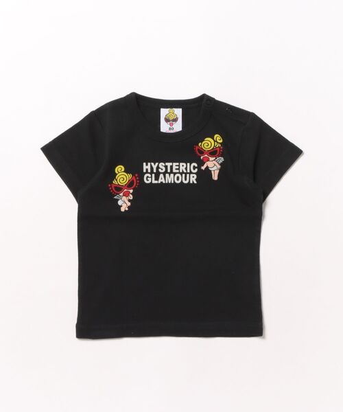 HYSTERIC MINI（ヒステリックミニ）の「ANGEL MINI CUPID 半袖Tシャツ（Tシャツ/カットソー・キッズ・ブラック/ベビーピンク/ホワイト・80/90）」の2枚目の写真