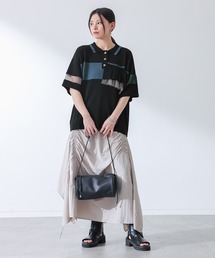 kOhAKU（コハク）の「『配色フリルポロニット』（ポロシャツ）」