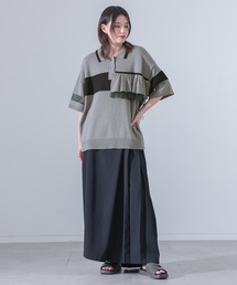 kOhAKU（コハク）の「『配色フリルポロニット』（ポロシャツ）」