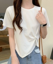【アシメデザイン】ツイストTシャツ