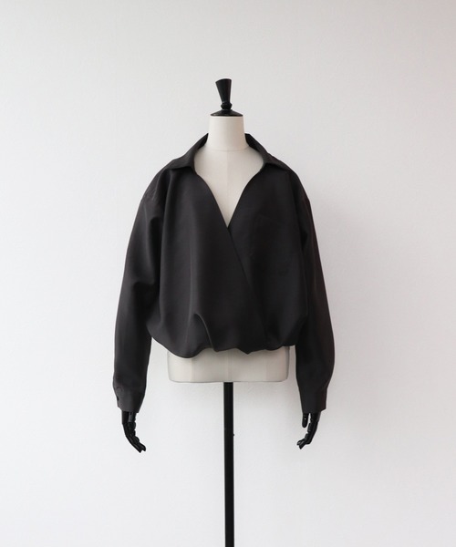 VERSEAU(ヴェルソー)の「エアリーオーガンジィ・バルーンカシュクールシャツ(シャツ/ブラウス・レディース・ライトグレー/チャコールグレー/オフホワイト・FREE)」の15枚目の写真