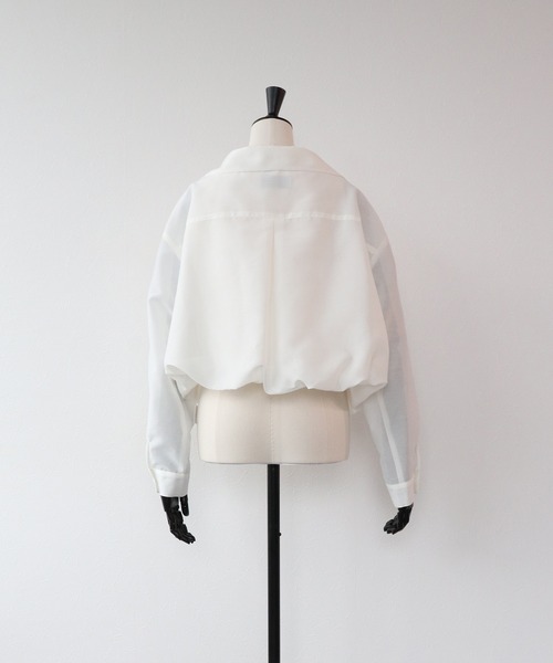 VERSEAU(ヴェルソー)の「エアリーオーガンジィ・バルーンカシュクールシャツ(シャツ/ブラウス・レディース・ライトグレー/チャコールグレー/オフホワイト・FREE)」の21枚目の写真
