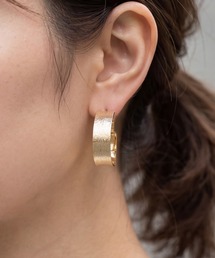 STYLE DELI | テクスチャー平打ちフープピアス(ピアス（両耳用）)