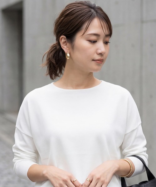 STYLE DELI(スタイルデリ)の「テクスチャー平打ちフープピアス(ピアス(両耳用)・レディース・シルバー/ゴールド・FREE)」の5枚目の写真