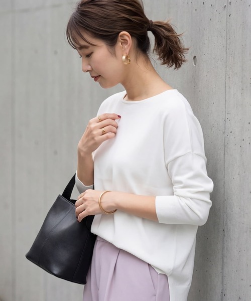 STYLE DELI(スタイルデリ)の「テクスチャー平打ちフープピアス(ピアス(両耳用)・レディース・シルバー/ゴールド・FREE)」の6枚目の写真