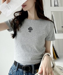 クロスモチーフ 半袖 クロップド Tシャツ