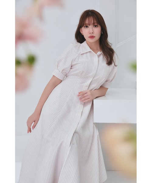 ハーリップトゥ Vienna Shirt Dress ホワイト M Vienna Shirt Dress（ワンピース）｜Her lip to（ハーリップトゥー）の