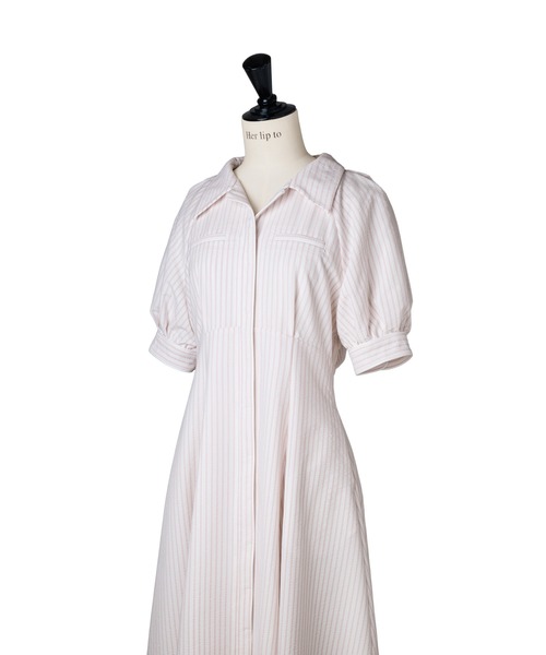 Her lip to(ハーリップトゥー)の「Vienna Shirt Dress(ワンピース・レディース・ホワイト系/モーブ系・S/M)」の9枚目の写真