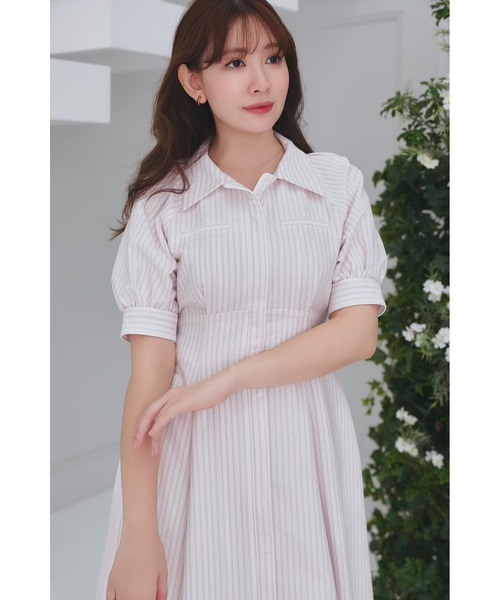 Her lip to(ハーリップトゥー)の「Vienna Shirt Dress(ワンピース・レディース・ホワイト系/モーブ系・S/M)」の19枚目の写真