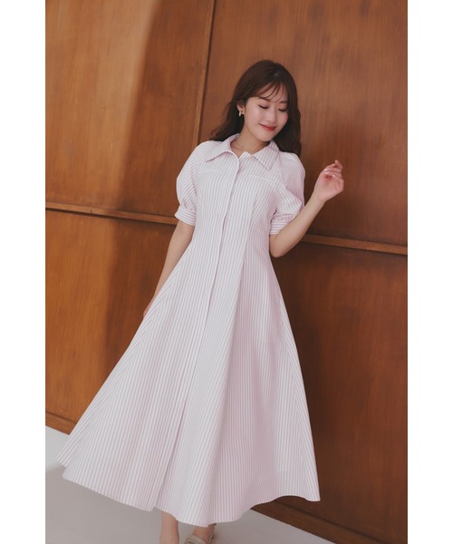 ワンピース herlipto Vienna Shirt Dress S Vienna Shirt Dress（ワンピース）｜Her lip to（ハーリップトゥー）の