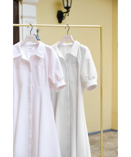 Her lip to(ハーリップトゥー)の「Vienna Shirt Dress(ワンピース・レディース・ホワイト系/モーブ系・S/M)」の13枚目の写真