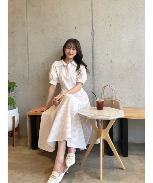 Vienna Shirt Dress（ワンピース）｜Her lip to（ハーリップトゥー）の