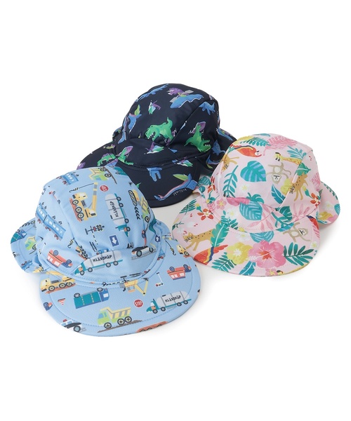 kladskap(クレードスコープ)の「【SWIM】総柄日除けつきスイムキャップ【UVカット】(水着・キッズ・サックスブルー/ネイビー/ピンク・F)」の15枚目の写真