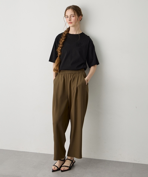LE SOUK HOLIDAY(ルスークホリデー)の「ワッペンロゴTシャツ【接触冷感・吸水速乾】(Tシャツ/カットソー・レディース・ブラック/チャコールグレー・M/L)」の9枚目の写真