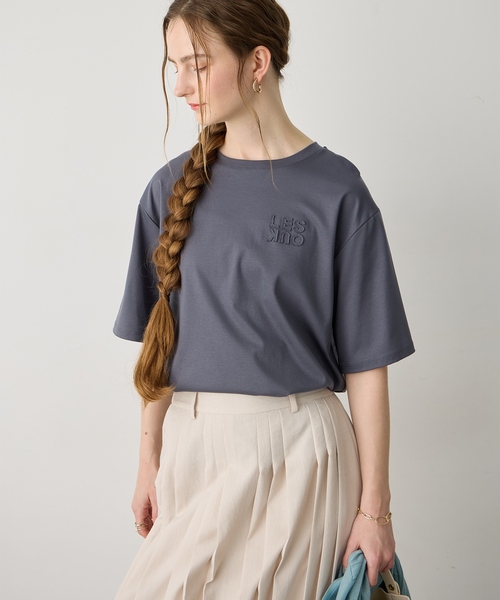 LE SOUK HOLIDAY(ルスークホリデー)の「ワッペンロゴTシャツ【接触冷感・吸水速乾】(Tシャツ/カットソー・レディース・ブラック/チャコールグレー・M/L)」の13枚目の写真