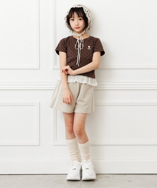 algy(アルジー)の「【puchily プチプラライン】サイドレースラインショートパンツ(スウェットパンツ・キッズ・ブラック/ベージュ/グレー・160/150/140/130/120)」の22枚目の写真