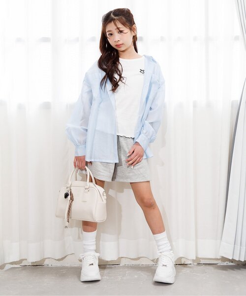 algy(アルジー)の「【puchily プチプラライン】サイドレースラインショートパンツ(スウェットパンツ・キッズ・ブラック/ベージュ/グレー・160/150/140/130/120)」の18枚目の写真
