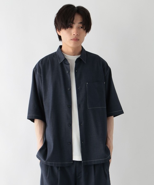 GLOBAL WORK（グローバルワーク）の「アーバンデニムシャツ/AIR/638141（シャツ/ブラウス・メンズ・ダークブルー/ブルー系その他6・X-LARGE/LARGE/SMALL/MEDIUM）」の12枚目の写真