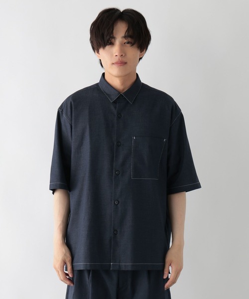 GLOBAL WORK（グローバルワーク）の「アーバンデニムシャツ/AIR/638141（シャツ/ブラウス・メンズ・ダークブルー/ブルー系その他6・X-LARGE/LARGE/SMALL/MEDIUM）」の15枚目の写真