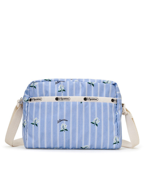 LeSportsac(レスポートサック)の「DANIELLA CROSSBODY ジャスミンストライプ(ショルダーバッグ・レディース・ブルー・FREE)」の1枚目の写真