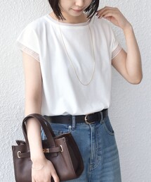SHIPS Colors:〈接触冷感・手洗い可能〉クールタッチ シアーコンビTEE◇