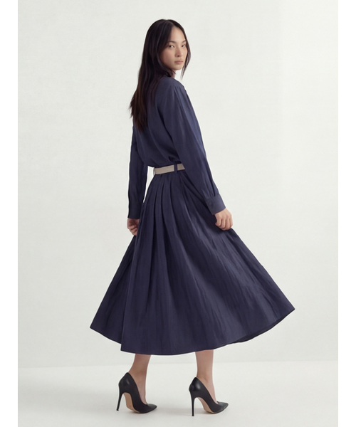 ACUD（アクド）の「Glossy Set-Up Two-Piece _Denim（ワンピース・レディース・ネイビー・FREE）」の3枚目の写真