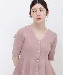 PROPORTION BODY DRESSING（プロポーションボディドレッシング）の「【追加生産決定！】部分シアーペプラムニット / 1216270606（ニット/セーター）」