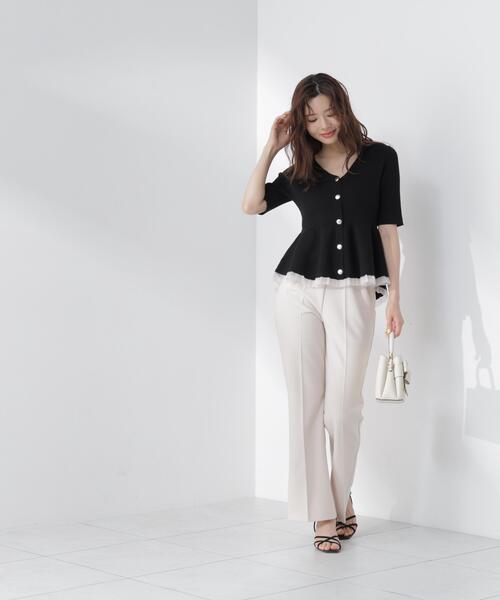 PROPORTION BODY DRESSING(プロポーションボディドレッシング)の「【追加生産決定!】部分シアーペプラムニット / 1216270606(ニット/セーター・レディース・ホワイト系その他/グレー/ブラック/ピンク・SMALL/MEDIUM)」の11枚目の写真