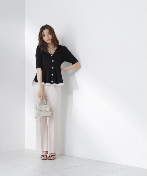 PROPORTION BODY DRESSING(プロポーションボディドレッシング)の「【追加生産決定!】部分シアーペプラムニット / 1216270606(ニット/セーター・レディース・ホワイト系その他/グレー/ブラック/ピンク・SMALL/MEDIUM)」の12枚目の写真
