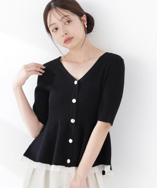 PROPORTION BODY DRESSING(プロポーションボディドレッシング)の「【追加生産決定!】部分シアーペプラムニット / 1216270606(ニット/セーター・レディース・ホワイト系その他/グレー/ブラック/ピンク・SMALL/MEDIUM)」の13枚目の写真