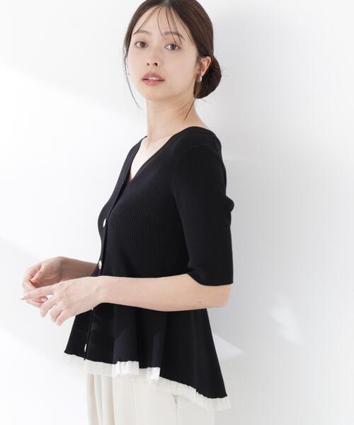 PROPORTION BODY DRESSING(プロポーションボディドレッシング)の「【追加生産決定!】部分シアーペプラムニット / 1216270606(ニット/セーター・レディース・ホワイト系その他/グレー/ブラック/ピンク・SMALL/MEDIUM)」の14枚目の写真