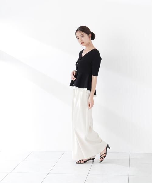 PROPORTION BODY DRESSING(プロポーションボディドレッシング)の「【追加生産決定!】部分シアーペプラムニット / 1216270606(ニット/セーター・レディース・ホワイト系その他/グレー/ブラック/ピンク・SMALL/MEDIUM)」の17枚目の写真