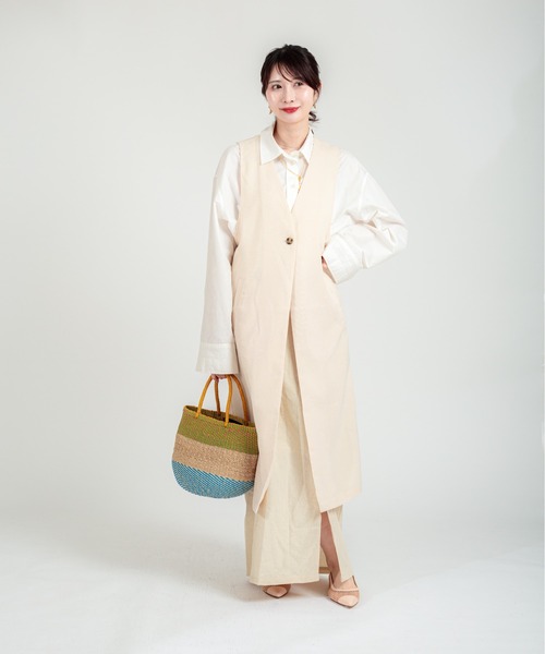 The Bagmati(ザバグマティ)の「【The Bagmati/ザバグマティ】かごバッグ マニラ麻(アバカ)×プラスチック ボーダー柄(かごバッグ・レディース・ナチュラル・FREE)」の18枚目の写真
