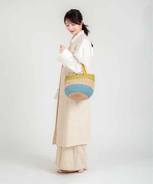 The Bagmati(ザバグマティ)の「【The Bagmati/ザバグマティ】かごバッグ マニラ麻(アバカ)×プラスチック ボーダー柄(かごバッグ・レディース・ナチュラル・FREE)」の17枚目の写真