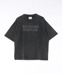 【CORISCO】天竺スノーウォッシュ加工 パッチロゴTEE