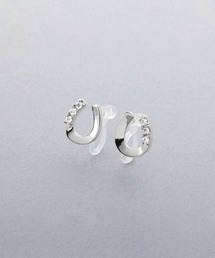 煌めくビジューのホースシューピアス/イヤリング
