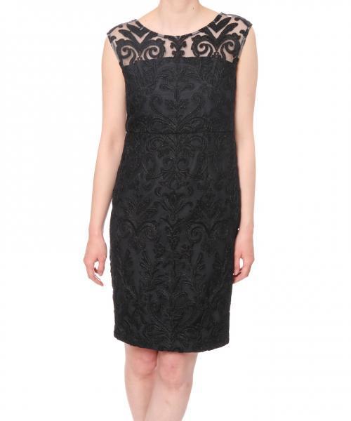 GRACE CONTINENTAL（グレースコンチネンタル）の「ラメコード刺繍ワンピース（ドレス・レディース・ブラック/ベージュ/ブルー・36/38/34）」の2枚目の写真