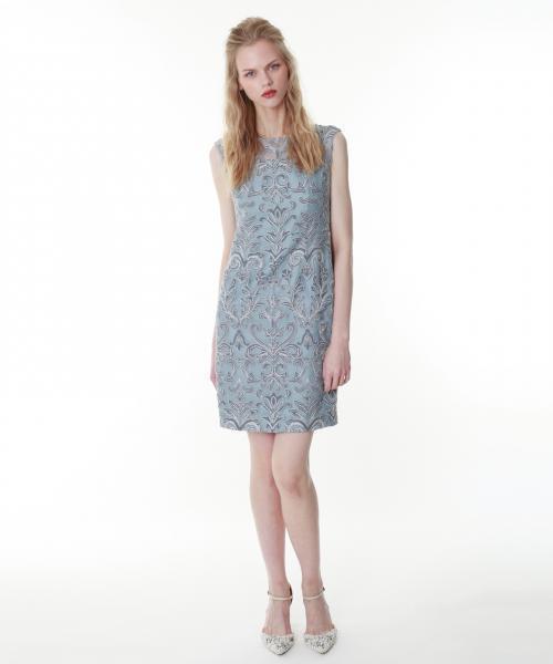 GRACE CONTINENTAL（グレースコンチネンタル）の「ラメコード刺繍ワンピース（ドレス・レディース・ブラック/ベージュ/ブルー・36/38/34）」の8枚目の写真