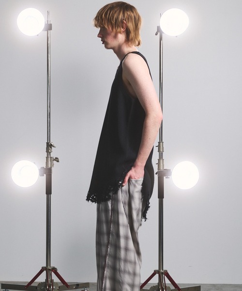 MAISON SPECIAL(メゾンスペシャル)の「《UNISEX》Destructive Damage Thermal Tank Top/デストロイダメージサーマルタンクトップ【MAISON SPECIAL/メゾンスペシャル】(タンクトップ・メンズ・ホワイト/チャコールグレー/ブラック・0/2/1)」の14枚目の写真