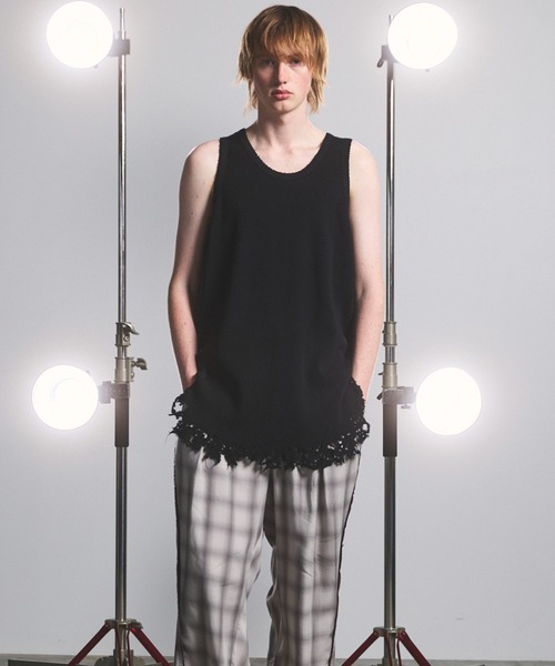 MAISON SPECIAL(メゾンスペシャル)の「《UNISEX》Destructive Damage Thermal Tank Top/デストロイダメージサーマルタンクトップ【MAISON SPECIAL/メゾンスペシャル】(タンクトップ・メンズ・ホワイト/チャコールグレー/ブラック・0/2/1)」の13枚目の写真