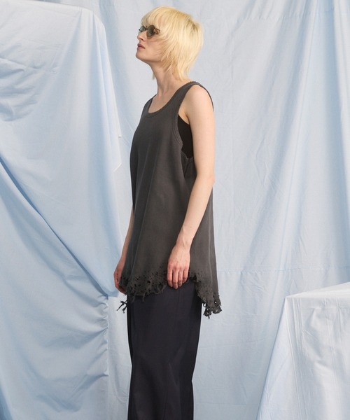 MAISON SPECIAL(メゾンスペシャル)の「《UNISEX》Destructive Damage Thermal Tank Top/デストロイダメージサーマルタンクトップ【MAISON SPECIAL/メゾンスペシャル】(タンクトップ・メンズ・ホワイト/チャコールグレー/ブラック・0/2/1)」の17枚目の写真