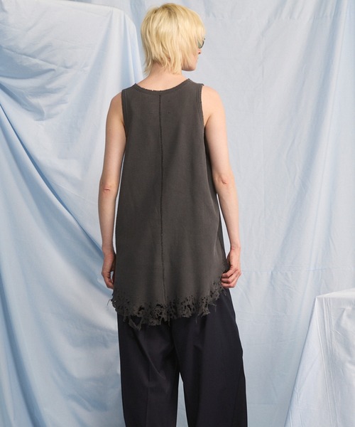 MAISON SPECIAL(メゾンスペシャル)の「《UNISEX》Destructive Damage Thermal Tank Top/デストロイダメージサーマルタンクトップ【MAISON SPECIAL/メゾンスペシャル】(タンクトップ・メンズ・ホワイト/チャコールグレー/ブラック・0/2/1)」の18枚目の写真